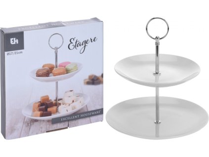 Dvoupatrový stojan na jídlo - porcelánový