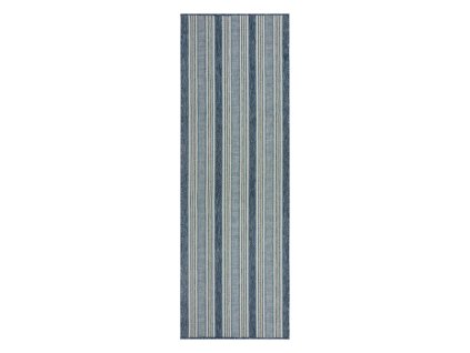 Vnitřní a venkovní koberec Roma Stripe 80 x 230 cm zelenomodrý