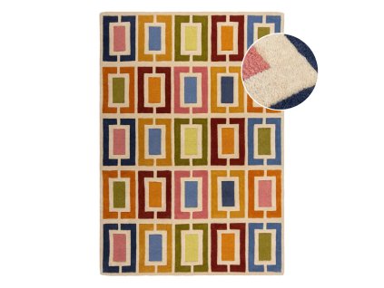 Koberec Retro Blocks 80 x 150 cm