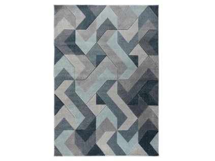 Koberec Aurora 160 x 230 cm modrý/šedý