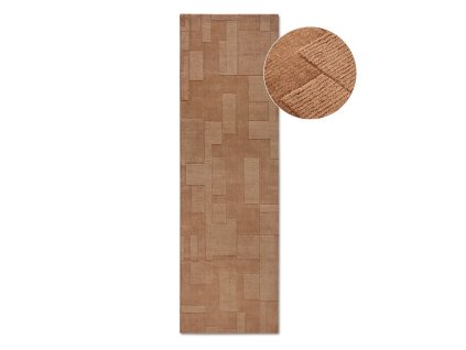 Běhoun Wilhelmine 80 x 250 cm hnědý