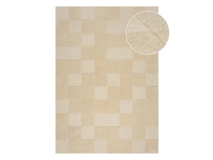 Koberec Checkerboard 200 x 290 cm béžový