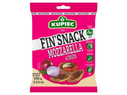 Žitné snacky s mozzarellou a cibulovou příchutí