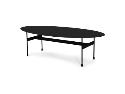 Konferenční stolek Mira černý  Rozbale(v)no, chybí krytky na nožičkách!