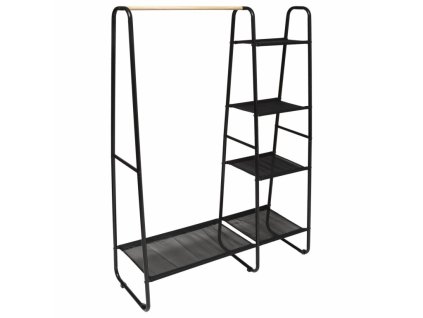 Stojan na oblečení Artemis se 4 policemi, černý
