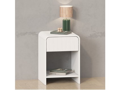 Noční stolek Milton & Oldbrook Camden bílý  Rozbale(v)no