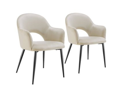 Křeslo Sachel krémová 2ks