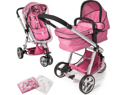 Kombinovaný kočárek Tectake růžový