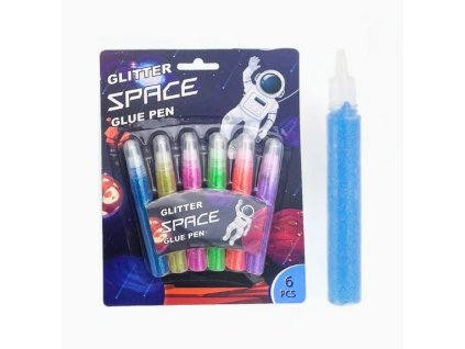 Třpytivé lepidlo Space (6ks)