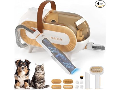 Vysavač a stříhací set pro psy a kočky, sběr 99 % srsti