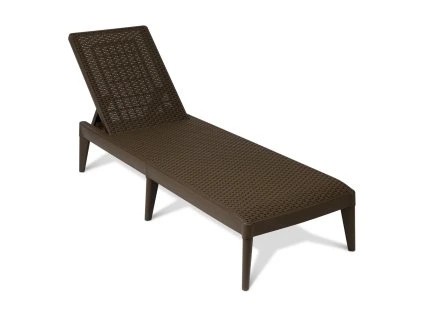 Zahradní lehátko Numana tmavě hnědé