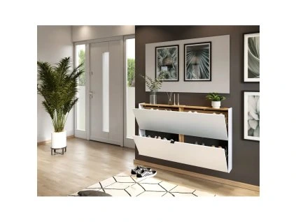 Výklopný/závěsný botník Ameca bílý