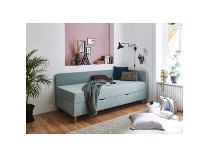 Jednolůžková postel Cabana světle modrá