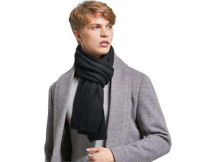 Zimní unisex šála černá