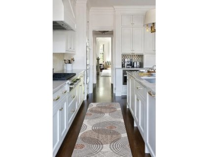 Běhoun Circle 58 x 240 cm šedý