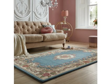 Koberec Aubusson 120 x 180 cm modrý