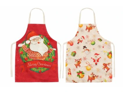 Kuchyňská vánoční zástěra 2ks