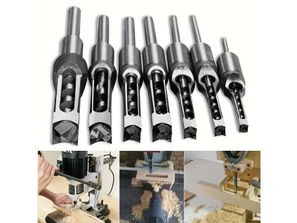 6dílná sada čtvercových vrtáků do dřeva