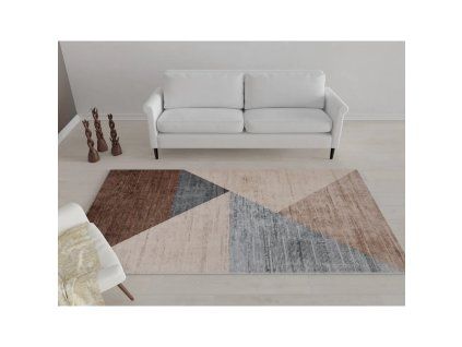 Koberec Slate Coffee 80 x 150 cm modrý/hnědý