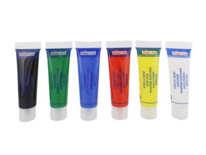 Akrylové barvy sada 6 barev, 6x75ml