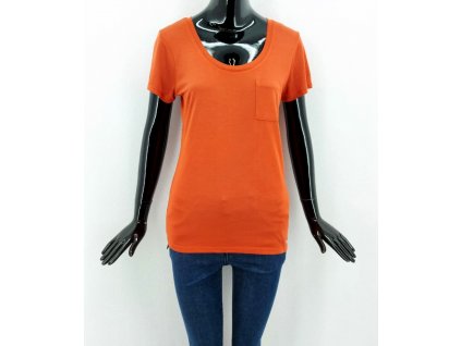Dámské tričko s náprsní kapsičkou Lpb Woman, oranžové
