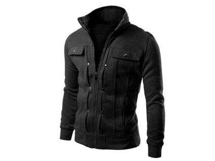 Pánská bunda na zip - 5 barev Černá - velikost č. 3