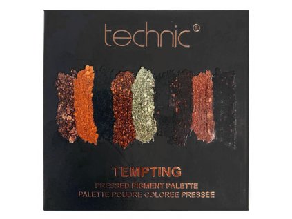TECHNIC Paletka pigmentů v hnědých odstínech Pressed pigment palette TEMPTING 6,75g