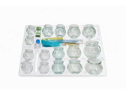 Skleněné ohnivé baňky – set 16 ks