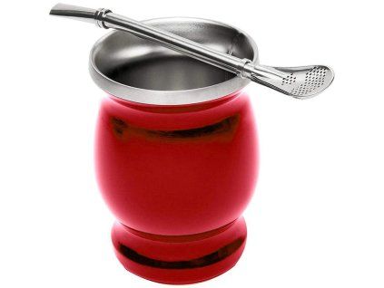 Set pro pití čaje Yerba Maté červený