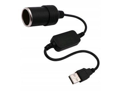Měnič z USB na autozásuvku 12V