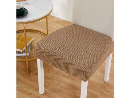 Elastické potahy na židle 4 ks – hnědé