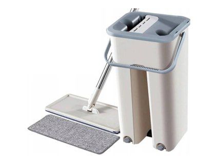 Plochý mop + dvoukomorový kbelík