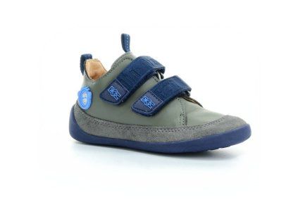 Dětské celoroční barefoot boty Affenzahn Buddy Leather Bear šedé, Velikost 23