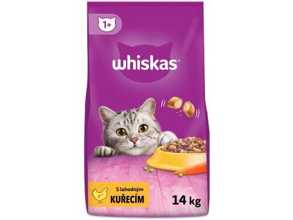 Whiskas granule kuřecí pro dospělé kočky 14 kg
