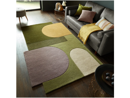 Koberec Lozenge 200 x 290 cm zelený 