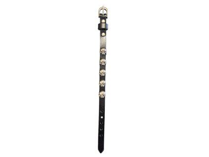 Kožený náramek s kovovými aplikacemi Nick 24 cm