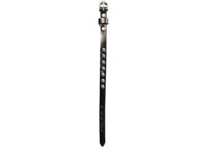 Kožený náramek s kovovými aplikacemi Stephen 24 cm