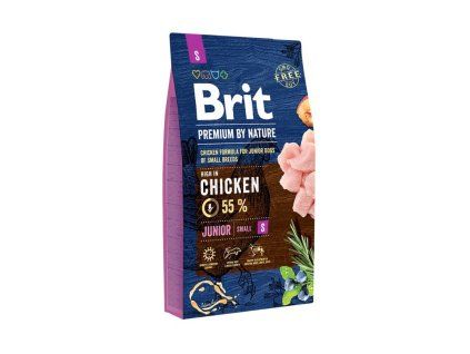 Granule pro psy Brit Premium by Nature Junior S 7 kg