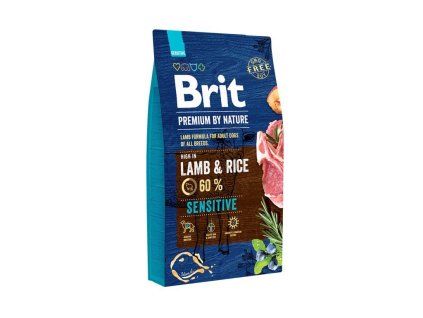 Granule pro psy Brit Premium by Nature Sensitive Lamb 8 kg