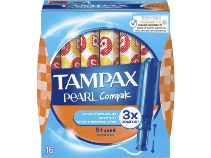 Tampony TAMPAX Compak Pearl Super Plus s aplikátorem 16 ks