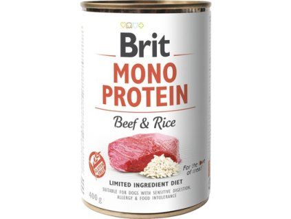 Konzerva pro psy Brit Mono Protein Beef & Rice 400 g