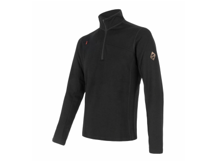 Pánská mikina Sensor Merino Upper Zip černá, velikost S
