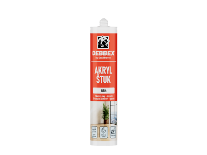 Akrylový štukový tmel bílý Den Braven 310 ml
