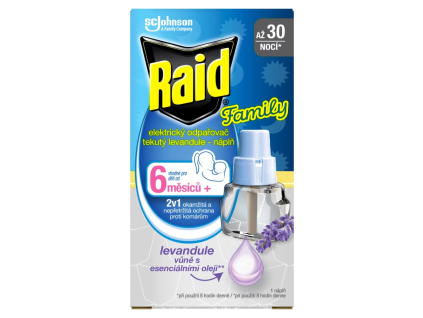 Náplň pro elektrický tekutý odpařovač 2v1 Raid levandule, 21 ml