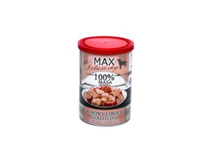Konzerva pro psy MAX kostky libové svaloviny 400 g