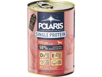 Konzerva pro psy Polaris Single Protein Paté vepřová 400 g