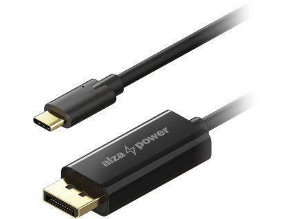 Video kabel AlzaPower Core USB-C na DisplayPort 1.2 1m černý