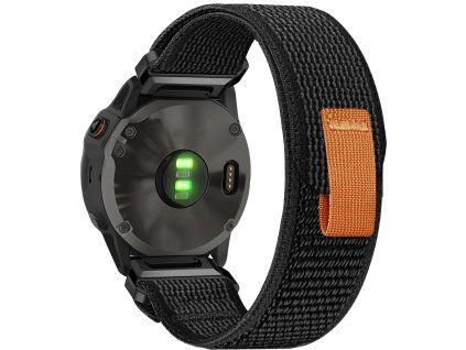 Řemínek - pro Garmin Eternico Nylon Loop Strap for Garmin QuickFit 22mm black