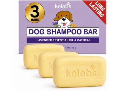 Tuhý šampon pro psy Kelebs Sensitive s levandulí 3 x 113 g