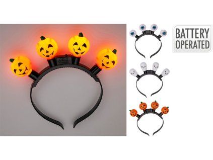 Halloweenská LED čelenka